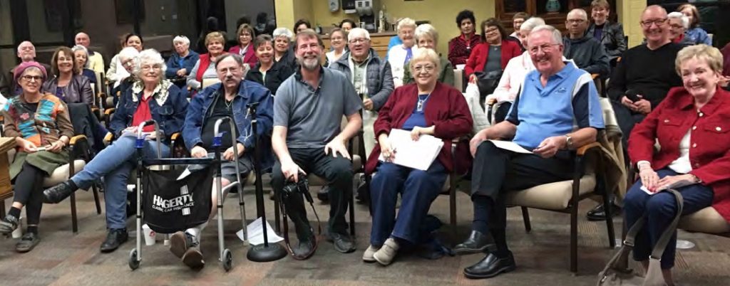 Fr. Greg May with members of Our Lady of the Desert Community in Tucson who enjoyed his presentation on Christ the Redeemer